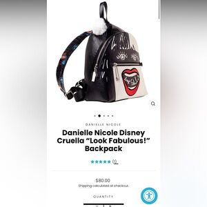 Danielle Nicole Black and White Cruella Backpack